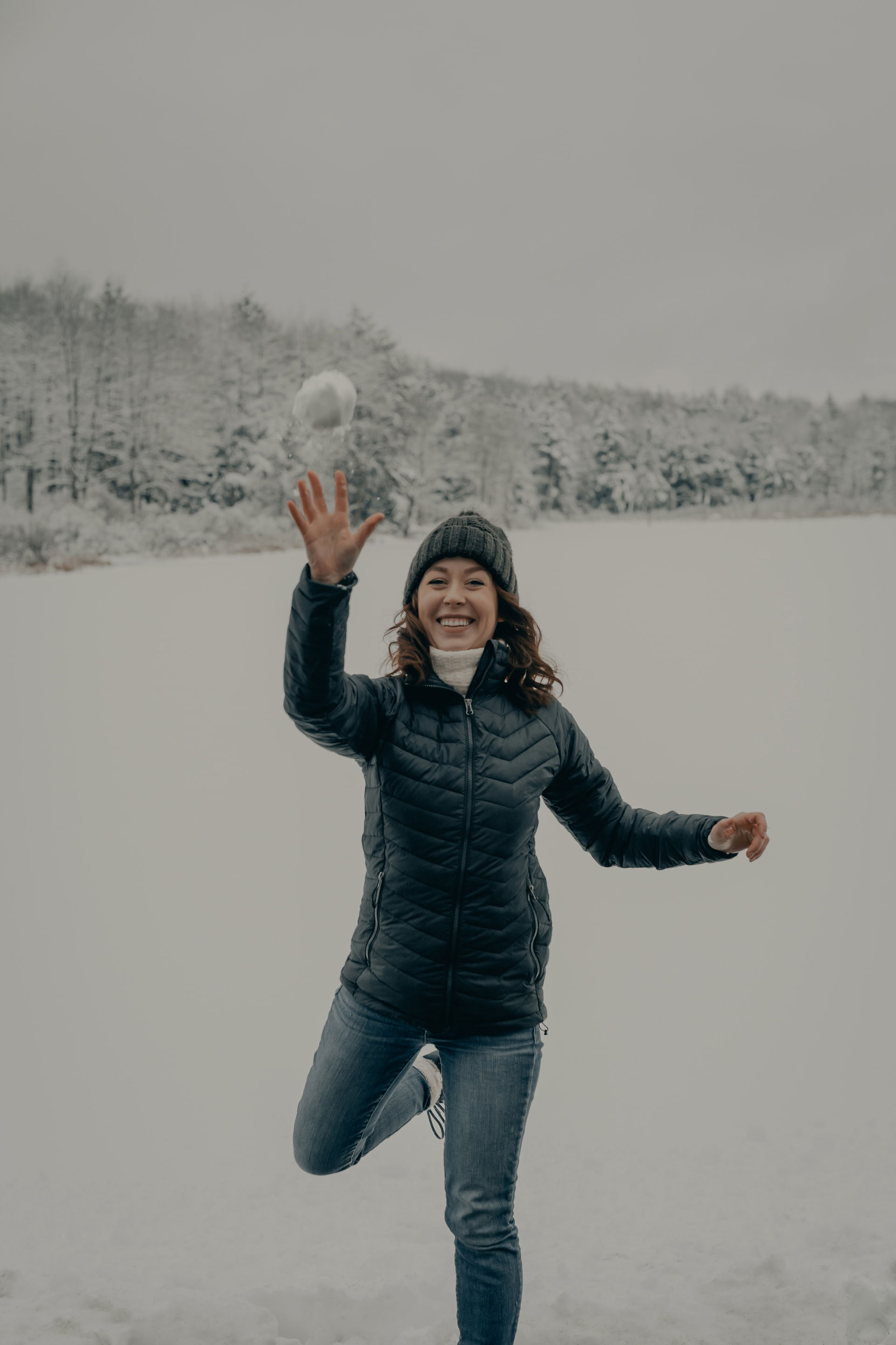 Snowball throwing